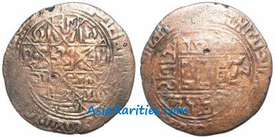 Qarakhanid AE dirhem, the Western Qaghanate, Kasan, 578 AH, Togryl-khan Muhammad b. Nasr.